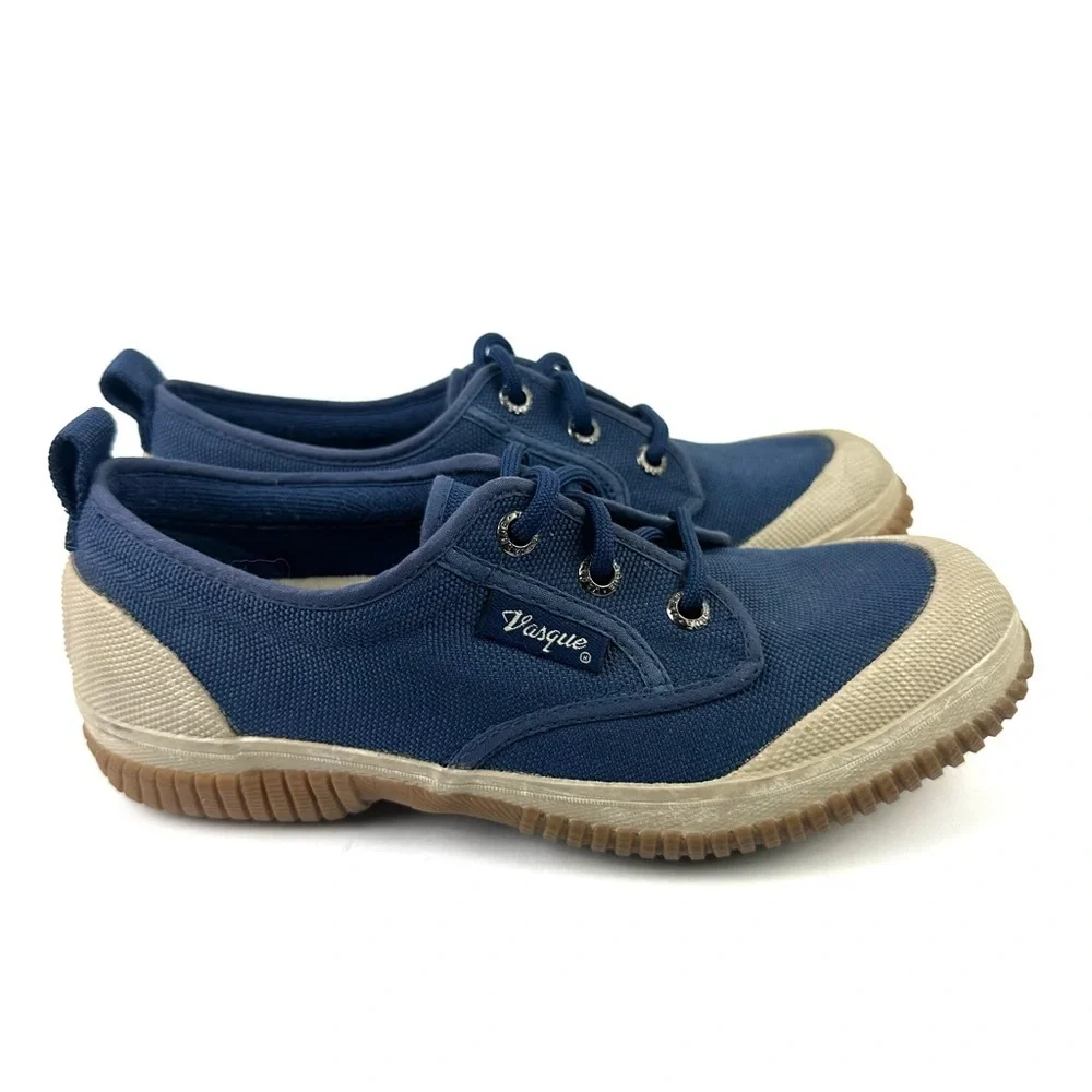 Vasque‎ Portage Low Green Trail Hiking Shoes 7.5 Blue Canvas Womens Lace Up
